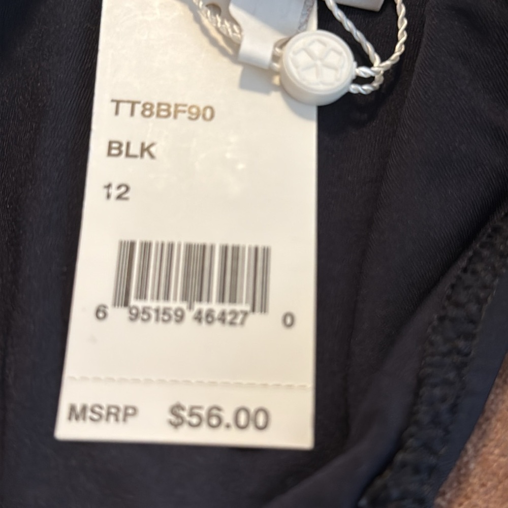 Classic Trina Turk Monaco Shirred Hipster Black Women's Swim Bottom - Picture 9 of 9